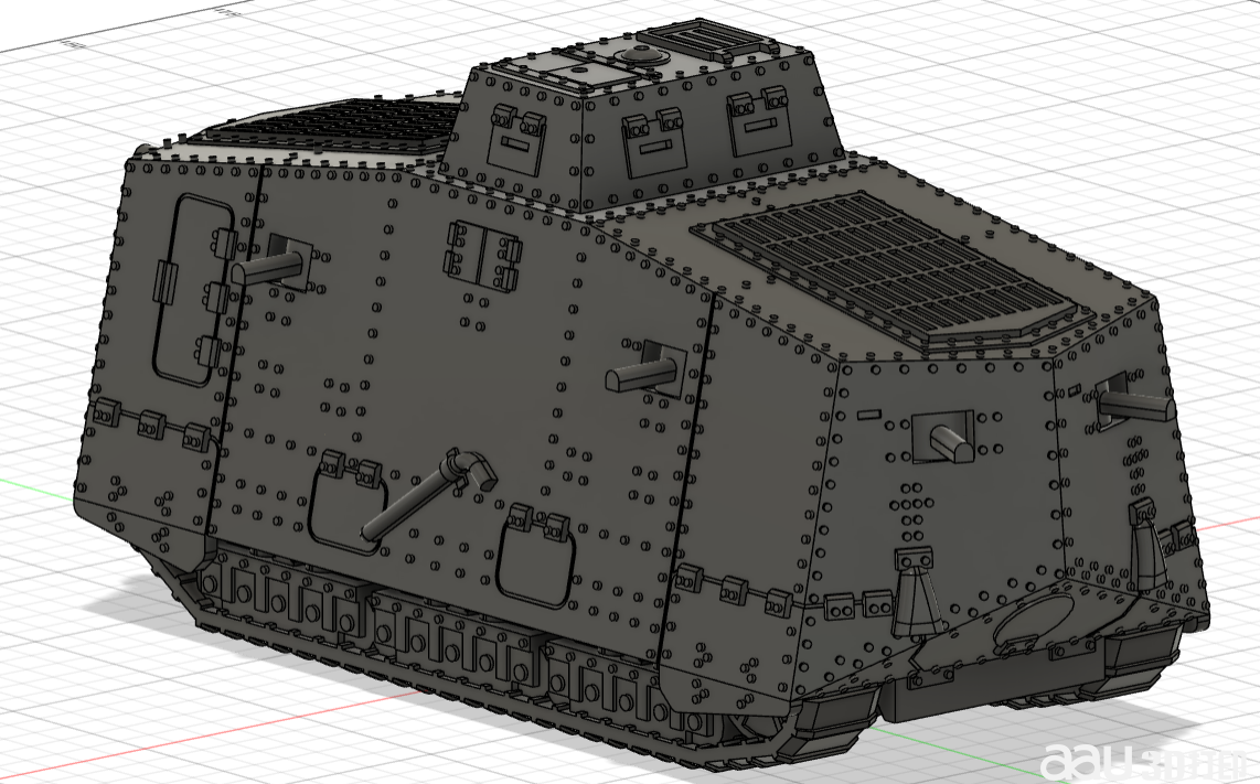 A7V-一戰德國坦克STL模型