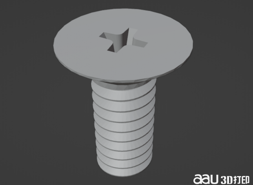平十字螺絲stl模型