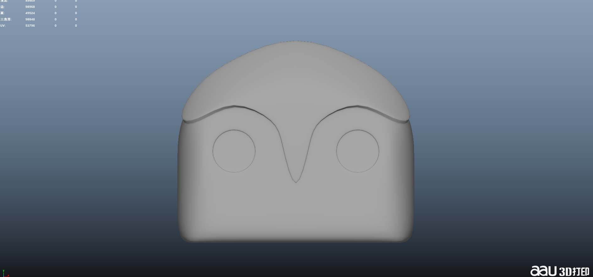 貓頭鷹頭擺件STL模型