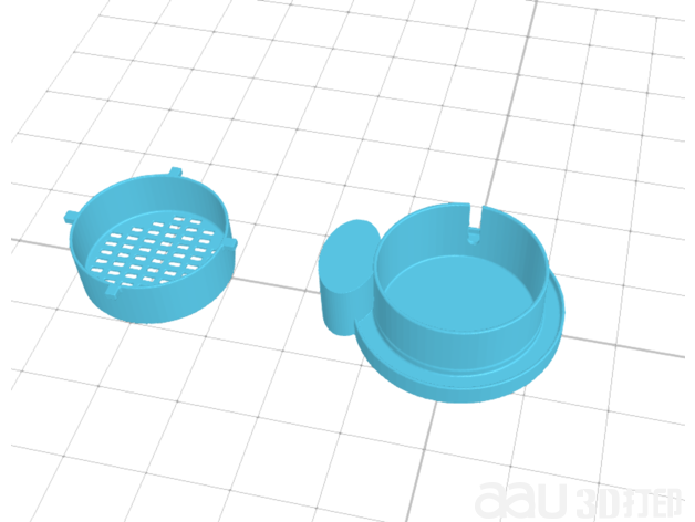 水培貓草盆stl模型