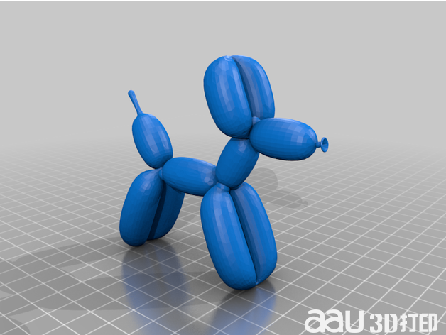 氣球狗 - 帶加固接頭stl模型