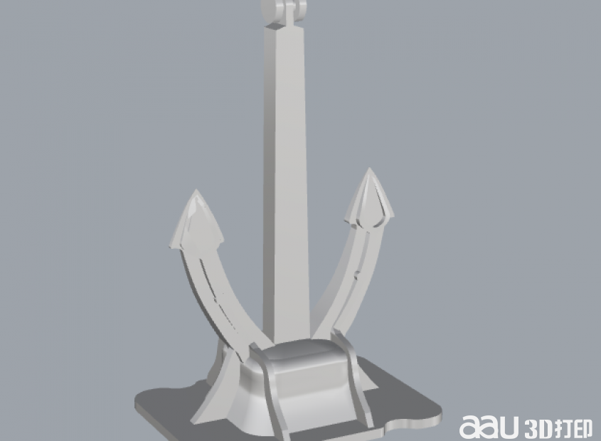 平底船錨stl 模型