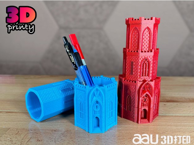 德古拉的筆筒塔stl模型