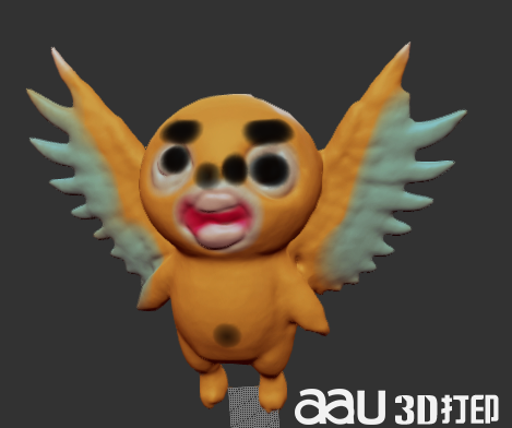 有翅膀的嬰兒生物STL模型