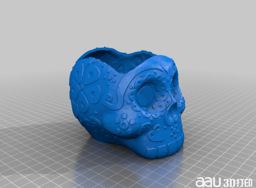 空心糖頭骨stl模型