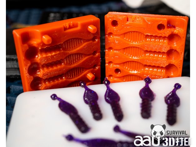 SP 海貍尾 1.5 魚餌模具stl模型