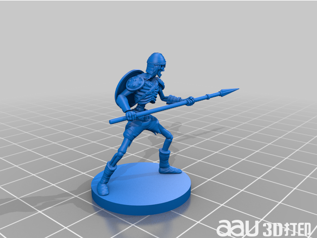 骷髏矛手stl模型 骷髏模型