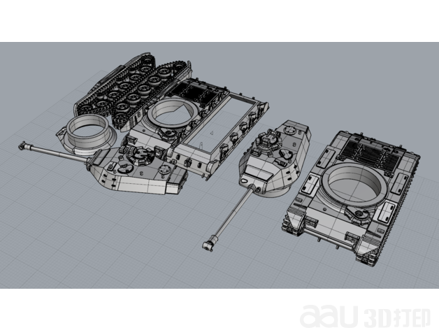 M41 步行斗牛犬STL模型