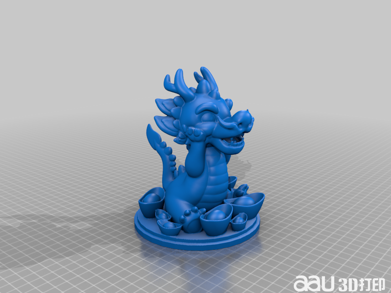 可愛的中國龍STL模型