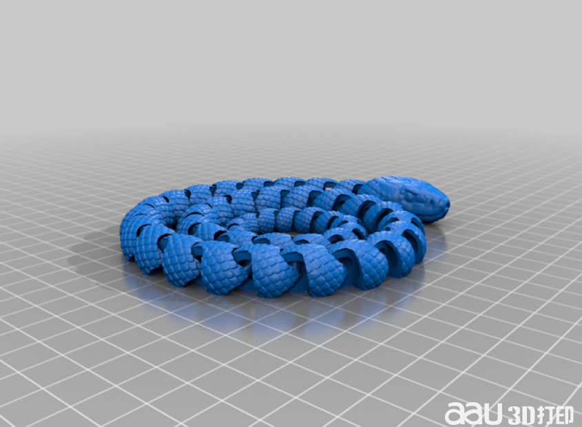 帶鱗片的鉸接蛇stl模型