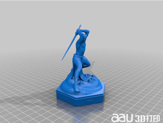 馬拉卡斯雕塑（桌面噴泉版）stl模型