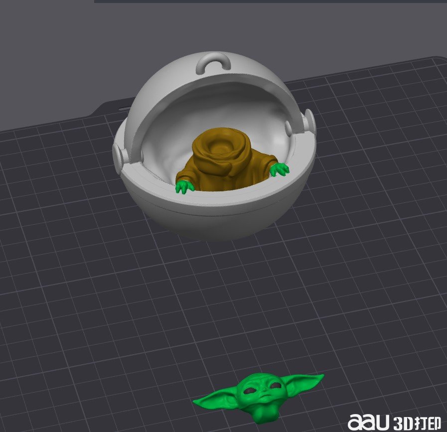 尤達寶寶圣誕小飾品 - 顏色STL模型