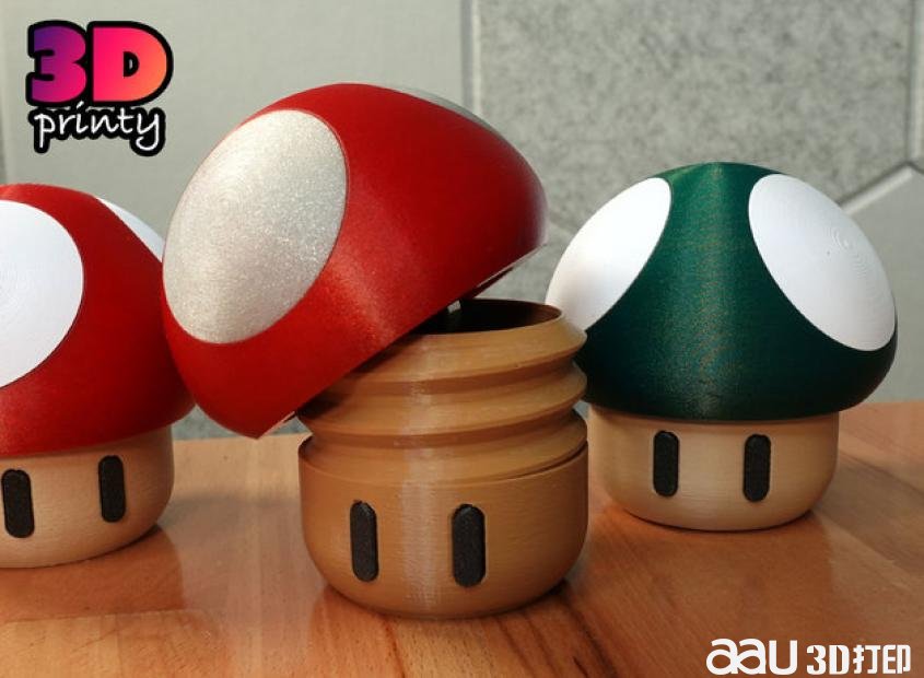 簡單的扭開蘑菇stl模型